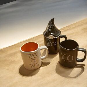 Three (3) Rae Dunn Halloween Collectible Mugs